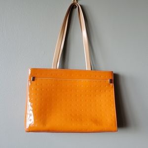 Arcadia medium shoulder bag; patent leather